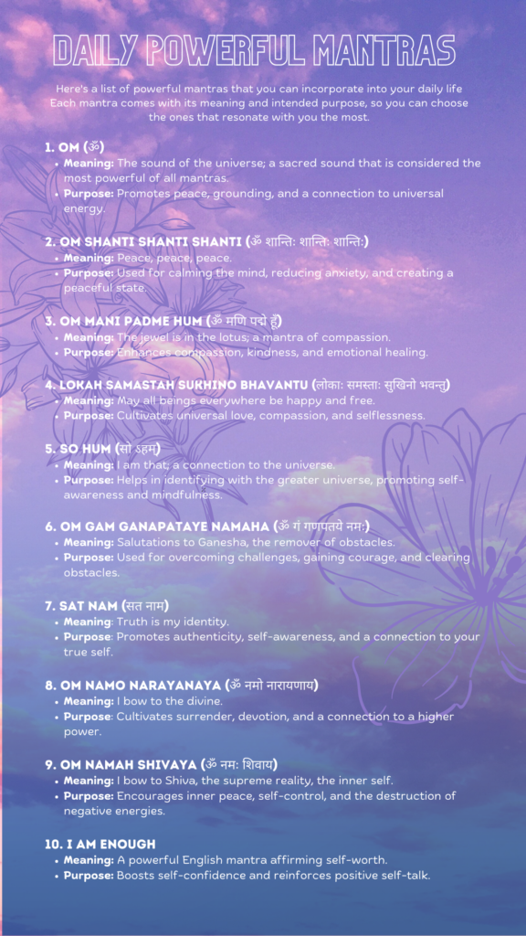 Printable Mantras